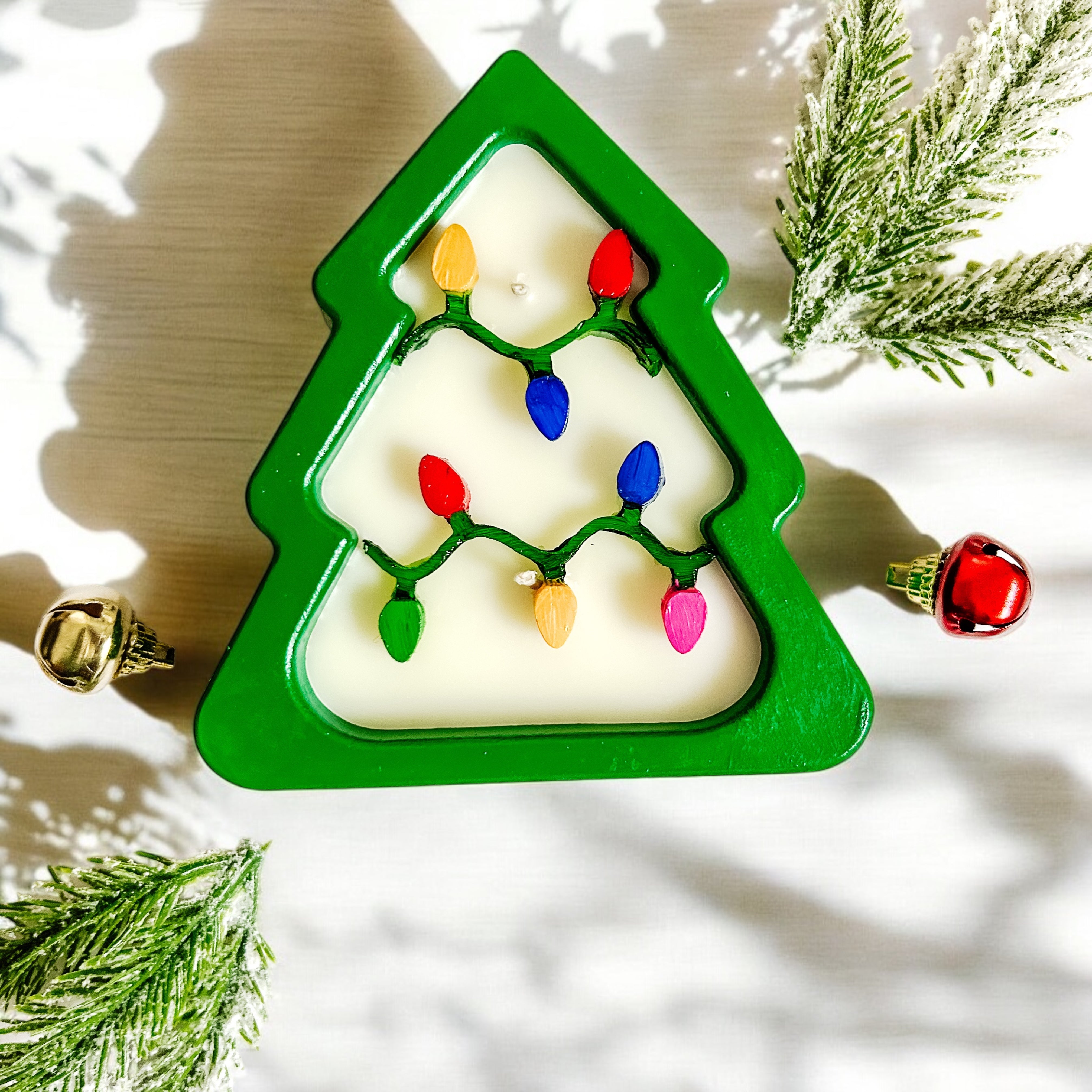 Festive Christmas Tree Candle