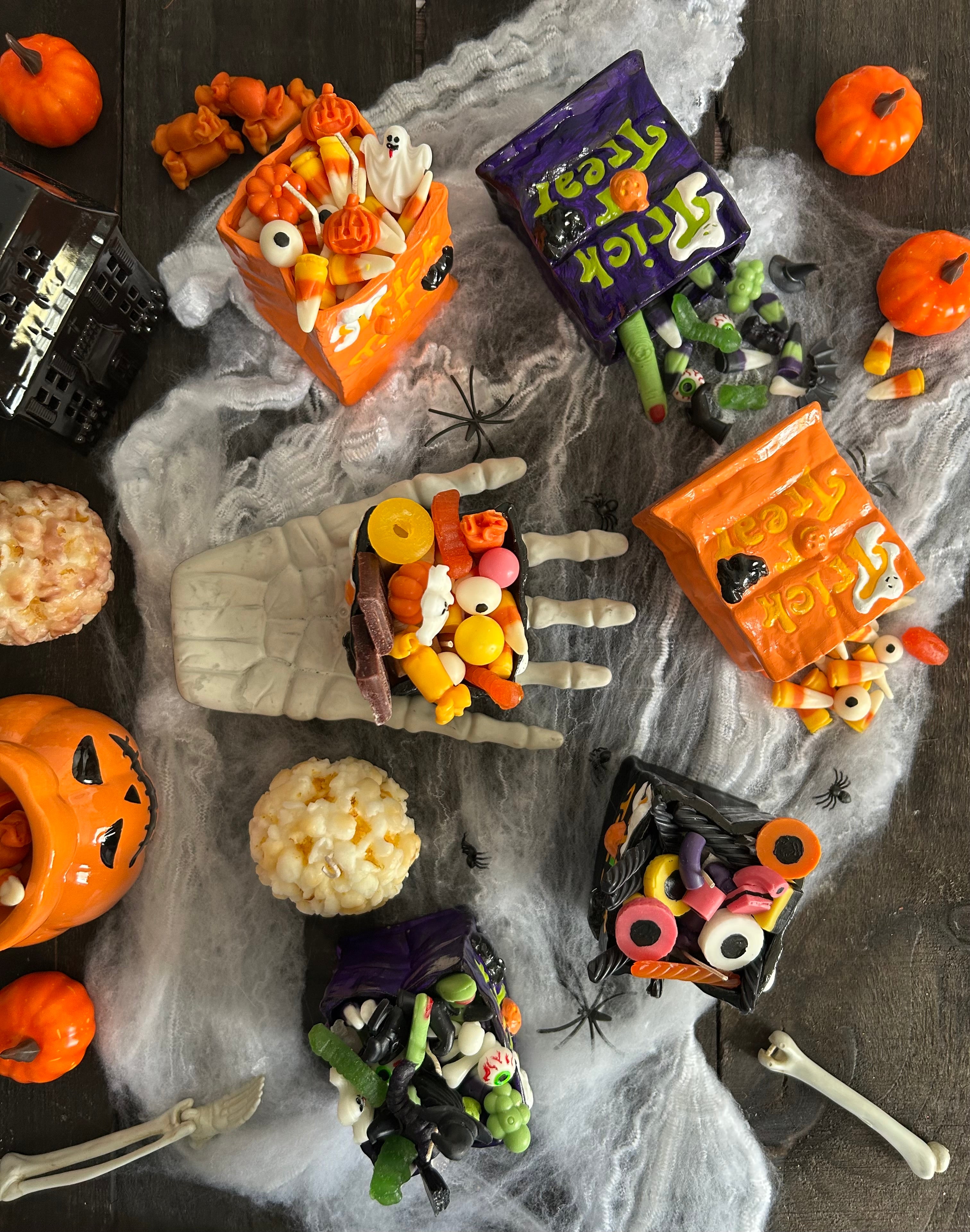 Retro Halloween Trick-or-Treat Bag Candle