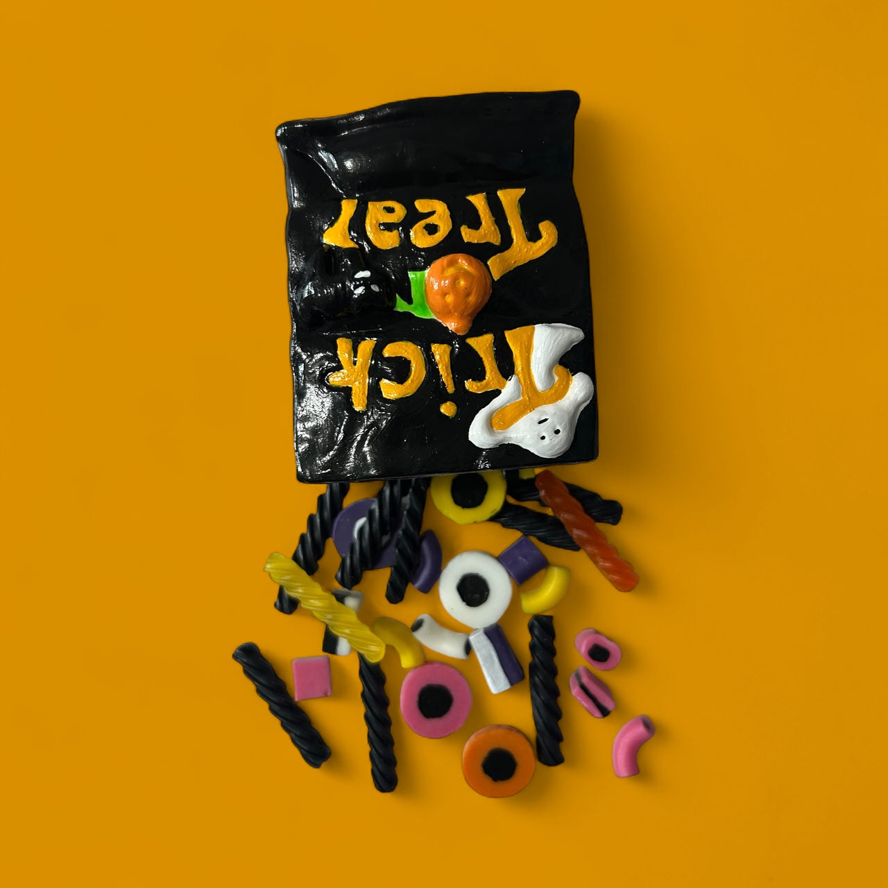 Retro Halloween Trick-or-Treat Bag Candle