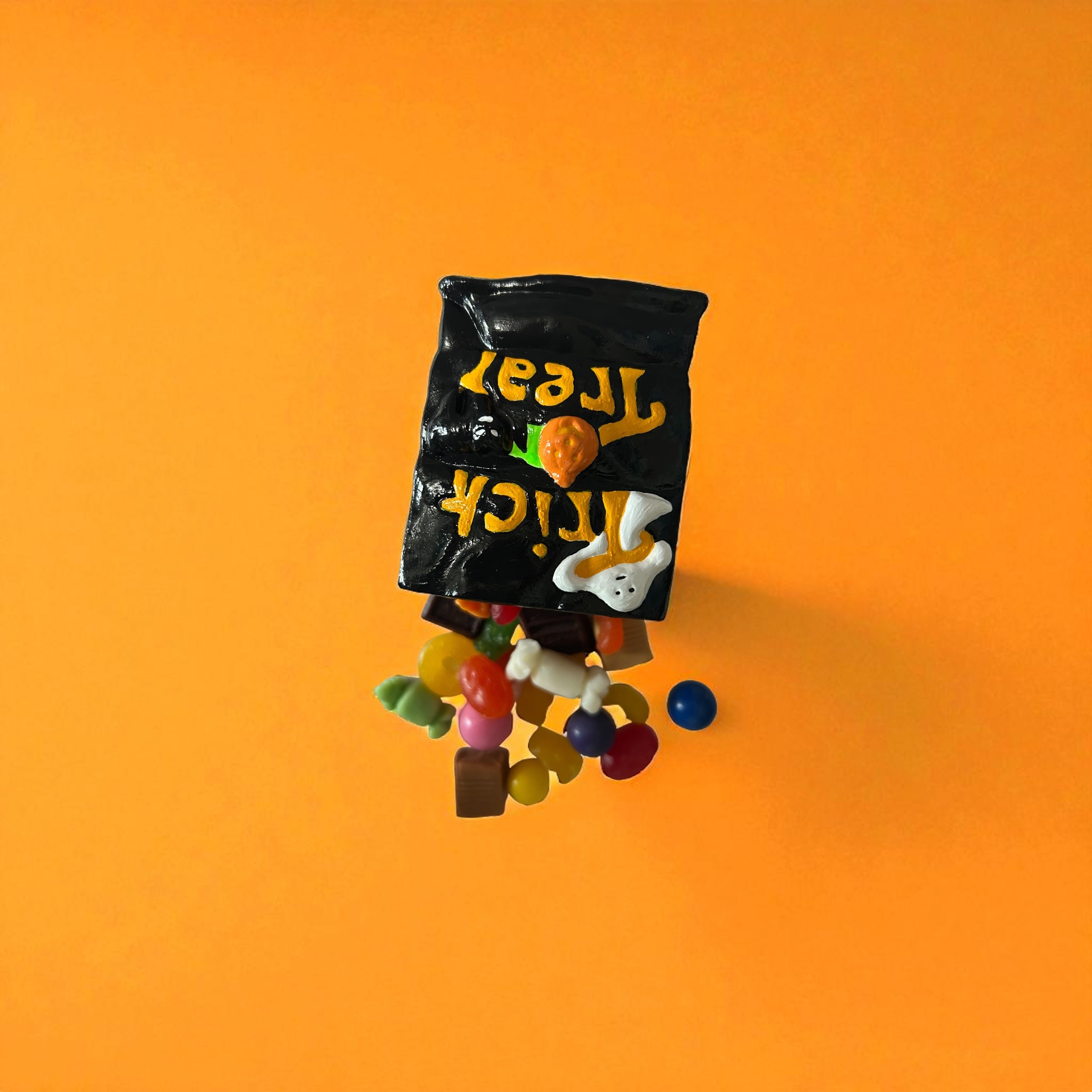 Retro Halloween Trick-or-Treat Bag Candle