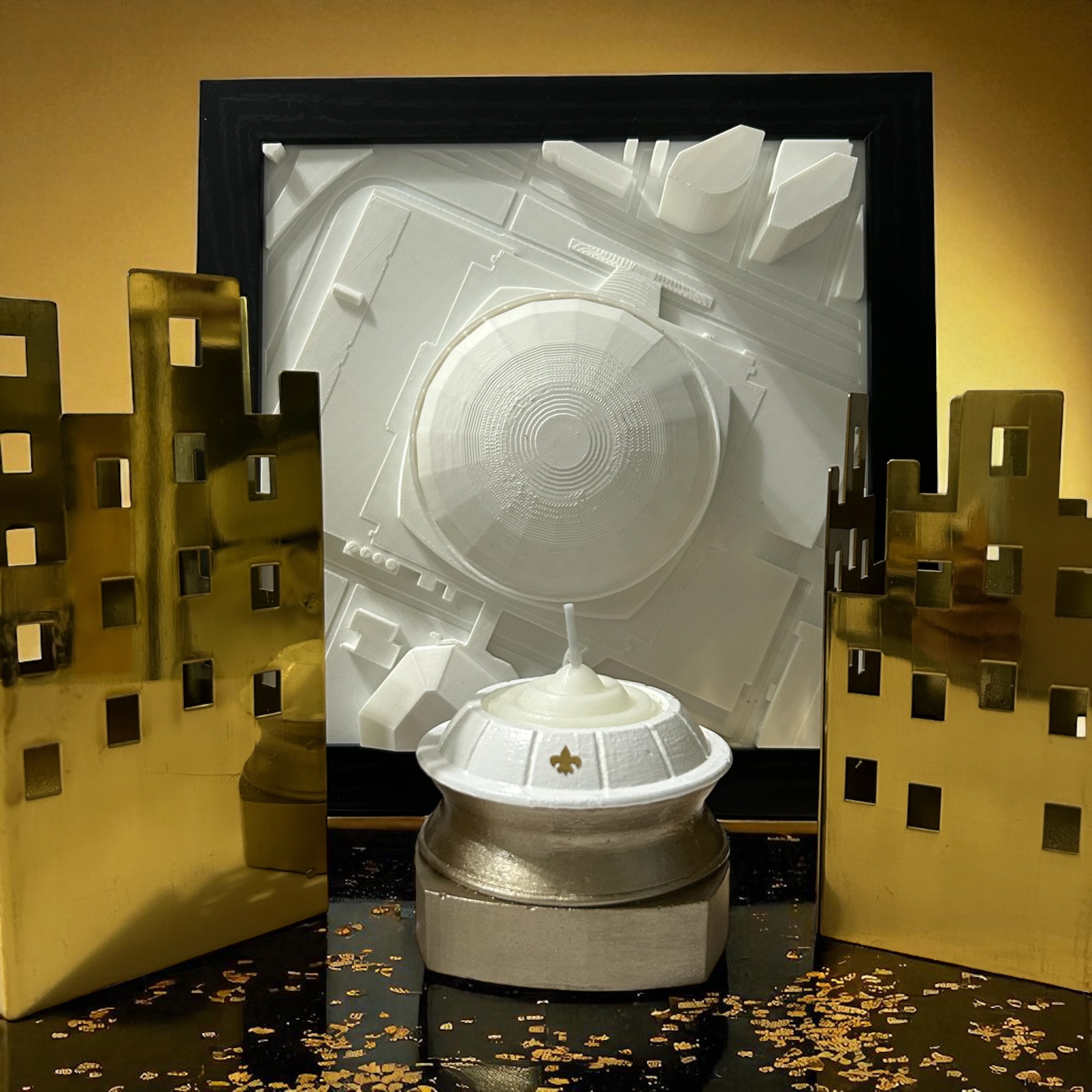 Louisiana Superdome Votive Candle & Planter