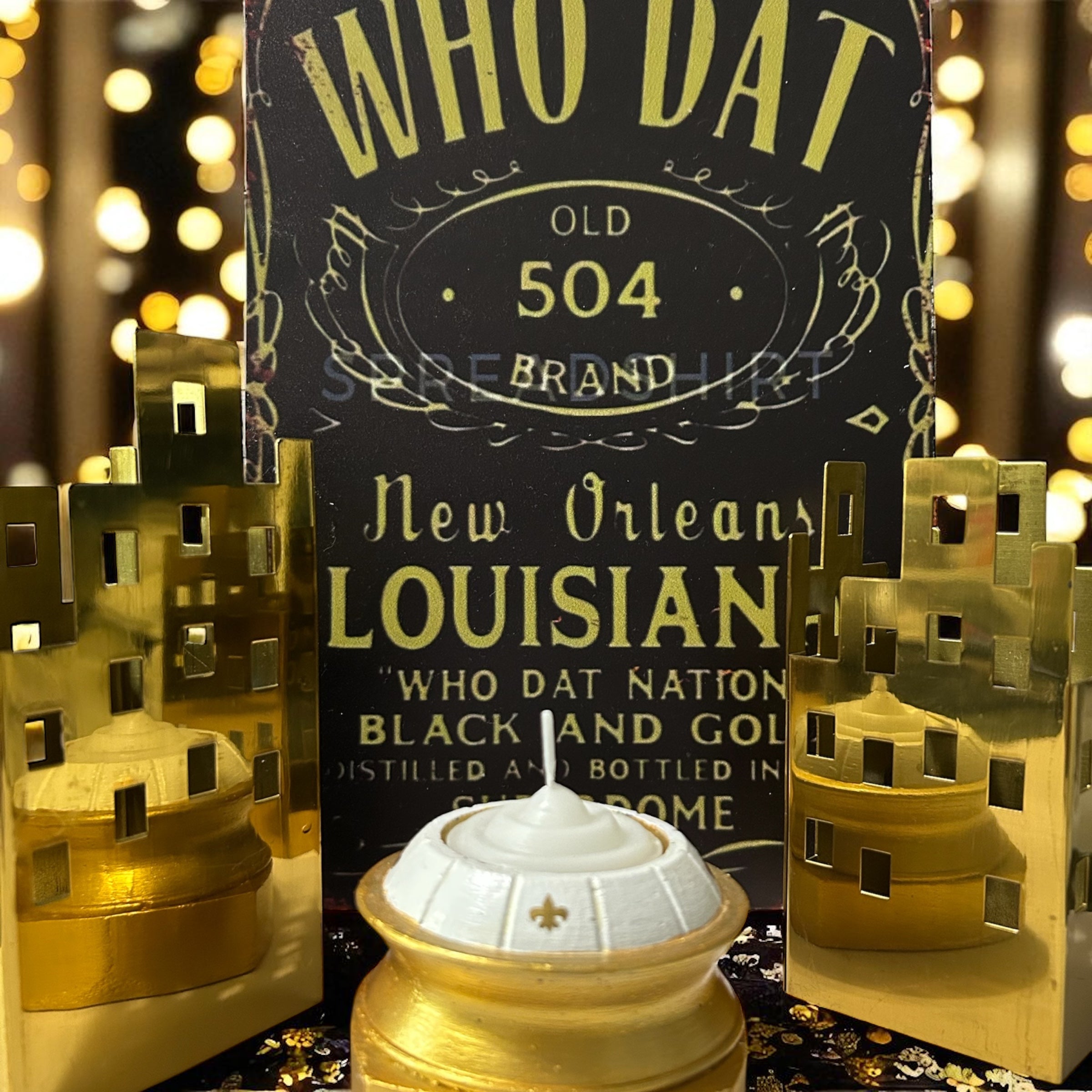 Louisiana Superdome Votive Candle & Planter
